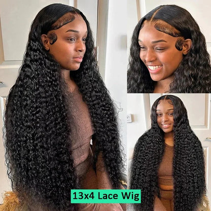 Curly Wigs Human Hair 40 Inch 13x6 Hd Lace Frontal Wig 250 Density 13x4 Lace Front Wig Human Hair Women Brazilian Wigs on Sale