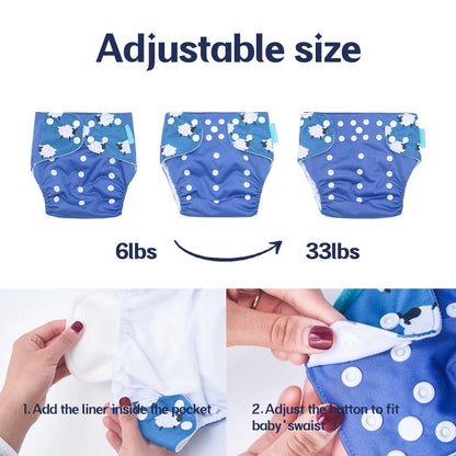 HappyFlute New Design Hot Sale OS Pocket Diaper Washable&Reusable Absorbent Ecological Nappy Baby Cloth Diaper