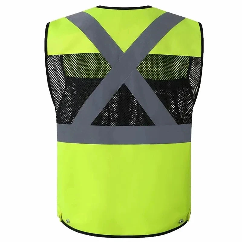 High Visibility Reflective Safety Reflective Vest Personalized Customized Night Cycling Work Clothes For Construction Workers