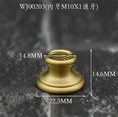 Retro DIY ceramic vase all copper table lamp accessories I-shaped horn lamp assembly brass inner tooth fixing parts