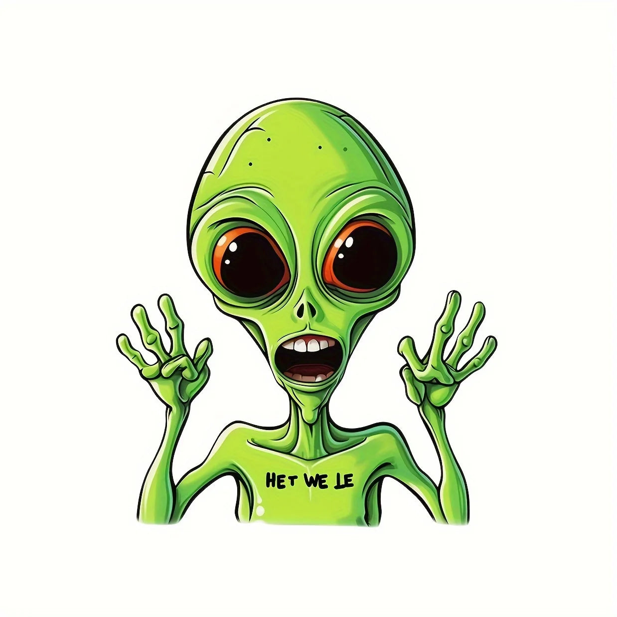 1pc Alien Car Stickers for Window Rear Windshield Door Decoration Cool Auto Body Styling Waterproof Sunproof Motorcycle Decals