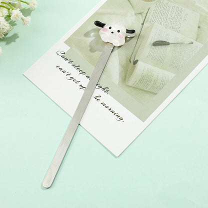 Sanrio Series Kuromi Bookmarks Cute Anime Metal Bookmarks Fans Collection Gift for Book Lovers Reading Marker Stationery