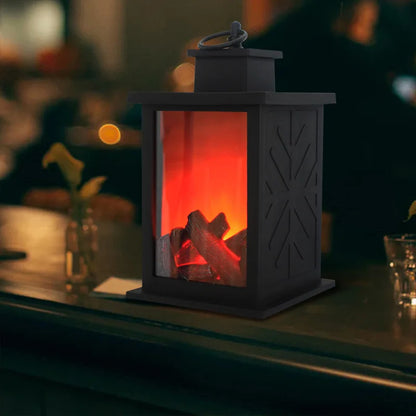 LED Fireplace Flame Lantern Lamp Dynamic Lantern Lamp Simulation Fireplace Flame Night Light Valentines Day Courtyard Home Decor