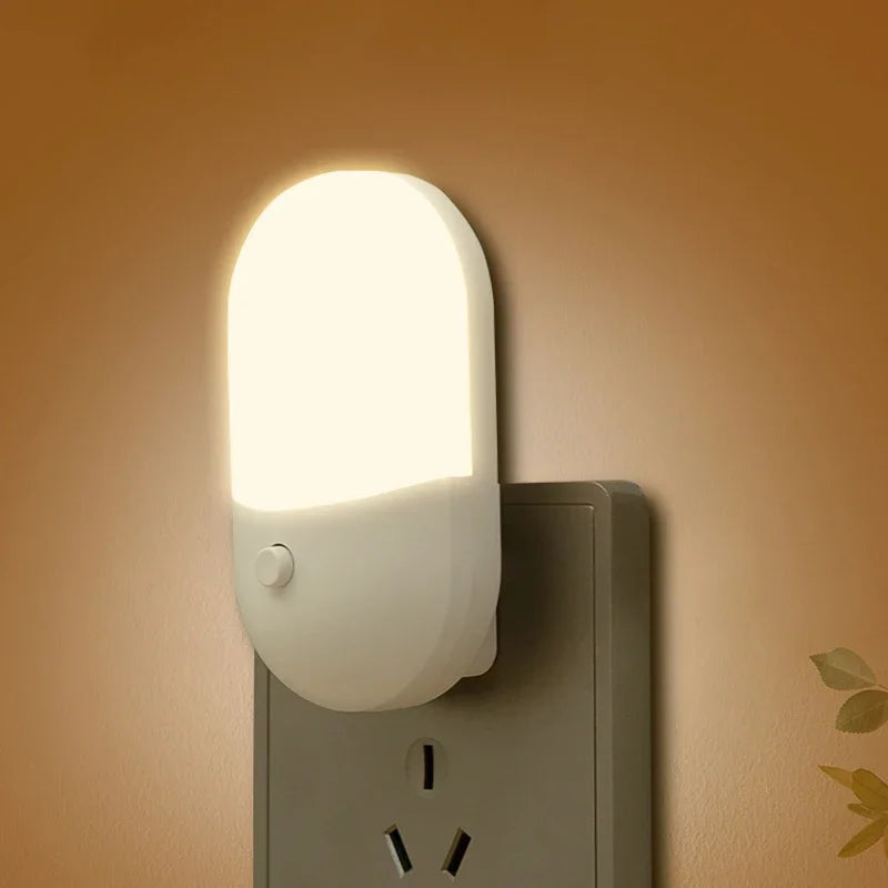 Bedside Lamp Night light EU/US Plug-in LED Night Light AC220V Baby Nursing Eye Sleep Light Bedroom Lamp For Corridor WC