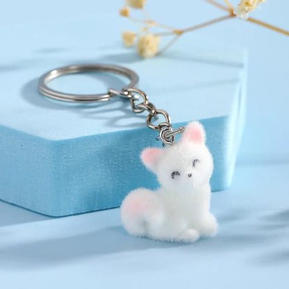 1 Pcs Fuzzy Kitty Cat Decor Gifts Cat Lovers Y2K Heart Bow Pendent Women Girls Kawaii Cat Bag Charm Cute Cat Keychain Keyring