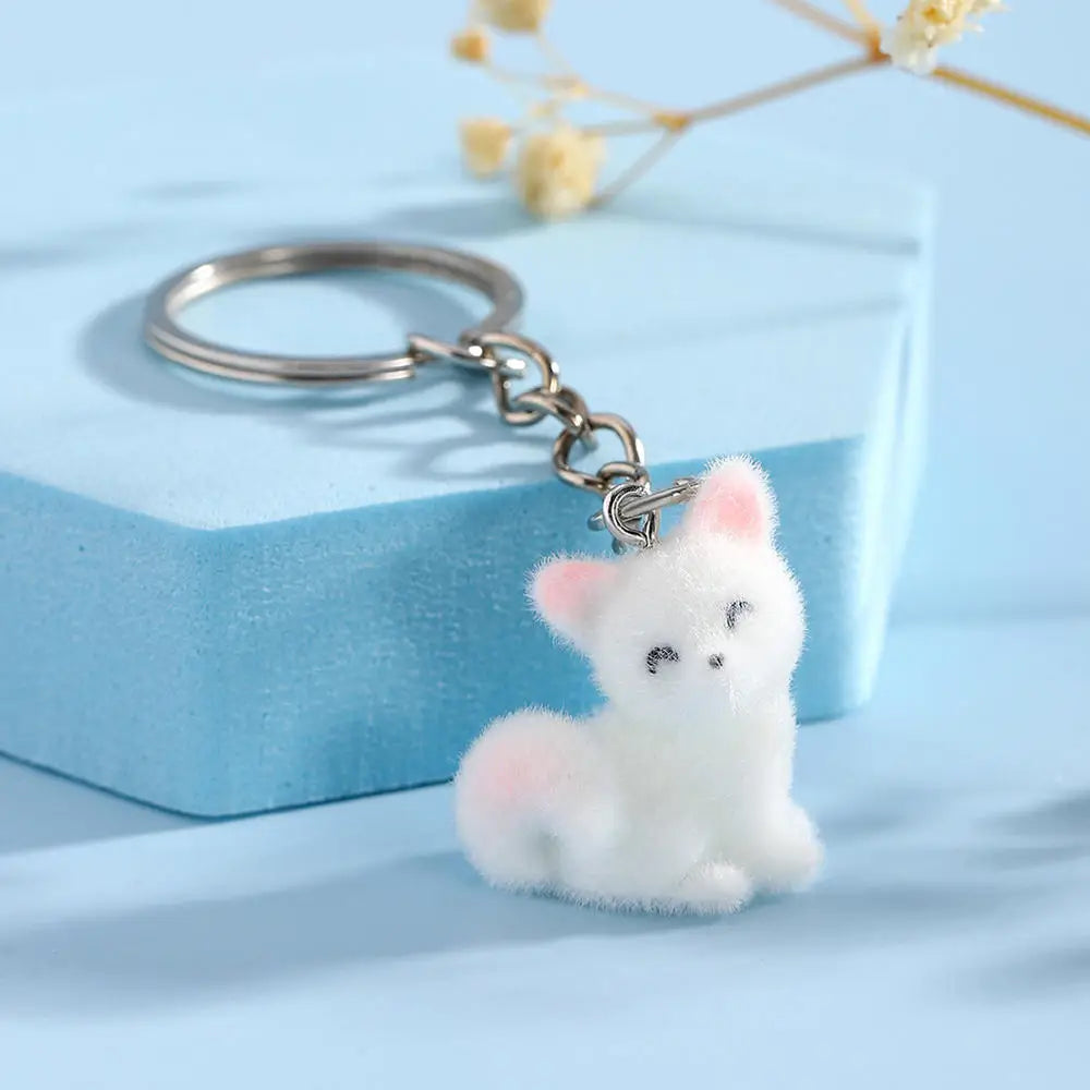 1 Pcs Fuzzy Kitty Cat Decor Gifts Cat Lovers Y2K Heart Bow Pendent Women Girls Kawaii Cat Bag Charm Cute Cat Keychain Keyring