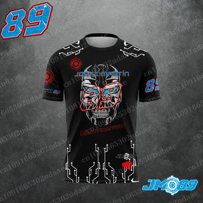 2024 New Motorcycle Race 89 Driver Jorge Martin Fan Men's Summer Sports and Leisure T-shirt