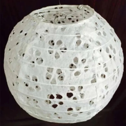 High quality 7 size White Hollow round Paper Lantern Ball Festival Supplies Chinese Paper Lantern For Wedding Party Decoration