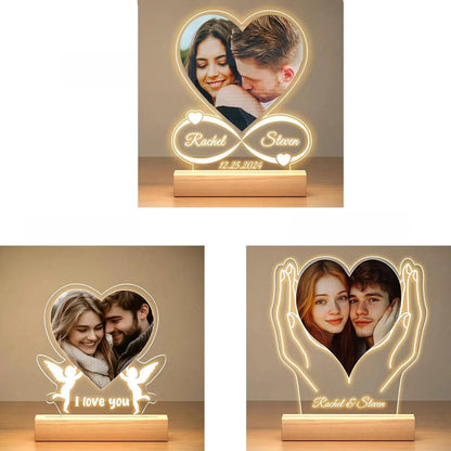 Personalized Valentine's Day Gifts Lamp Custom Photo And Text Night Light Women Men Couples Anniversary Wedding Birthday Gifts