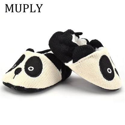 Adorable Infant Slippers Toddler Baby Boy Girl Knit Crib Shoes Cute Cartoon Anti-slip Prewalker Baby Slippers