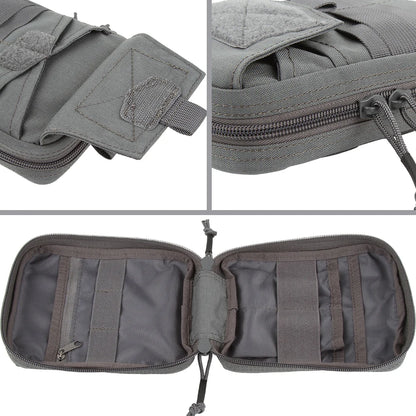 EXCELLENT ELITE SPANKER Tactical  EDC Pouch Molle Multifunctional Pouch Double Zipper Waist Pack Magic Tape Tool Bags