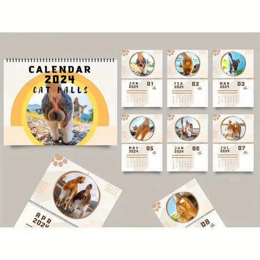 2025 Cat Buttholes Calendar Hilarious And Adorable Humor Cat Balls Calendar For Every Month Perfect Gift For Cat Lovers