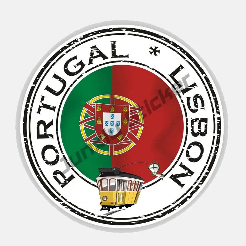 Creative Portugal Stickers Portugal Flag Map Styling Decal Sticker PORTUGAL COUNTRY CODE Accessories Glue Sticker KK13cm