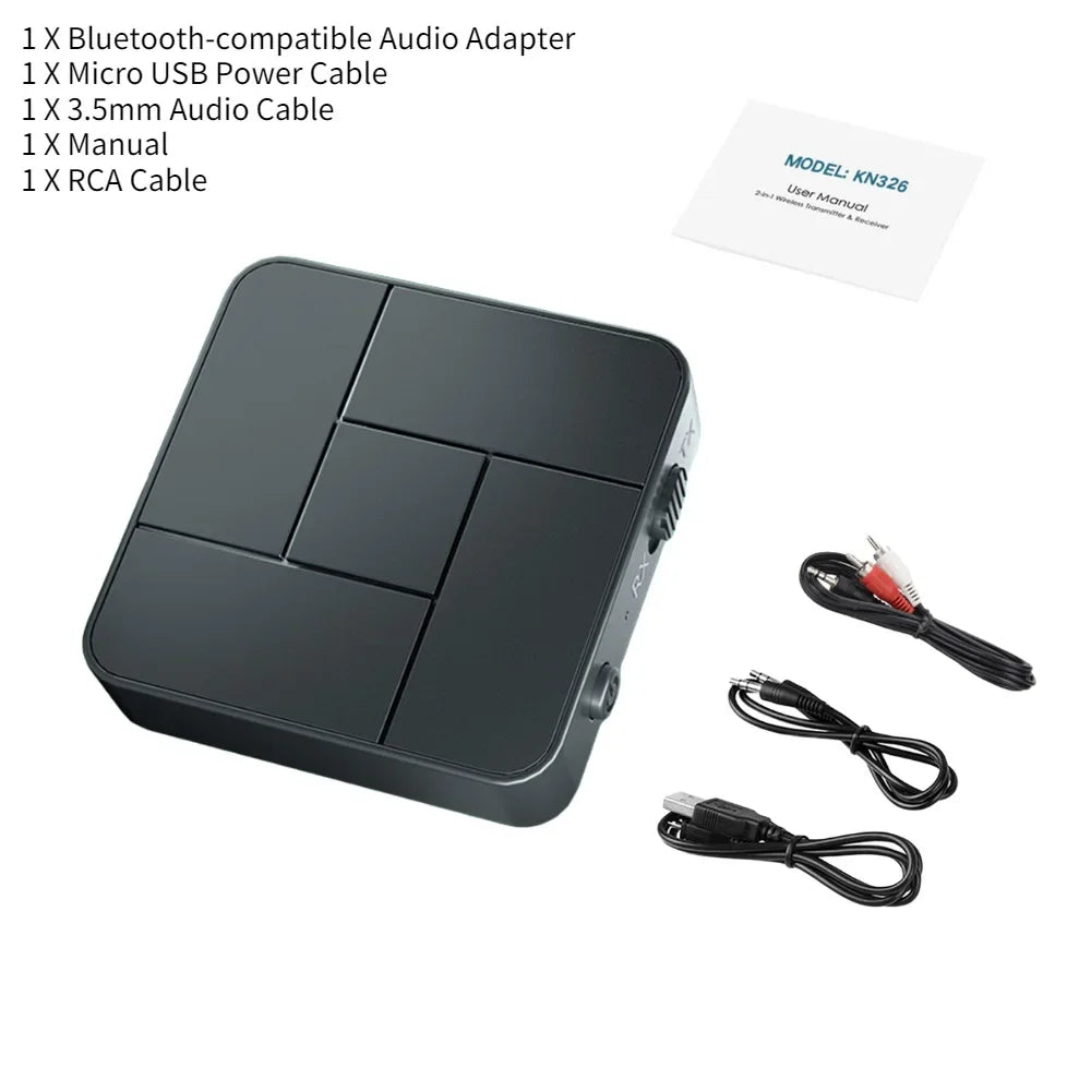 Audio Transmitter Receiver Bluetooth-compatible 5.0 RCA Wireless Music Audio Adapter with Mic for PC TV Car Intelligent System