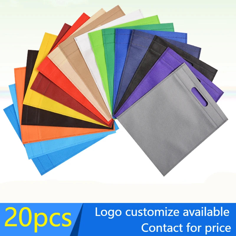 20 pieces  New Wholesales reusable bags non woven /shopping bags/ promotional bags accept custom LOGO