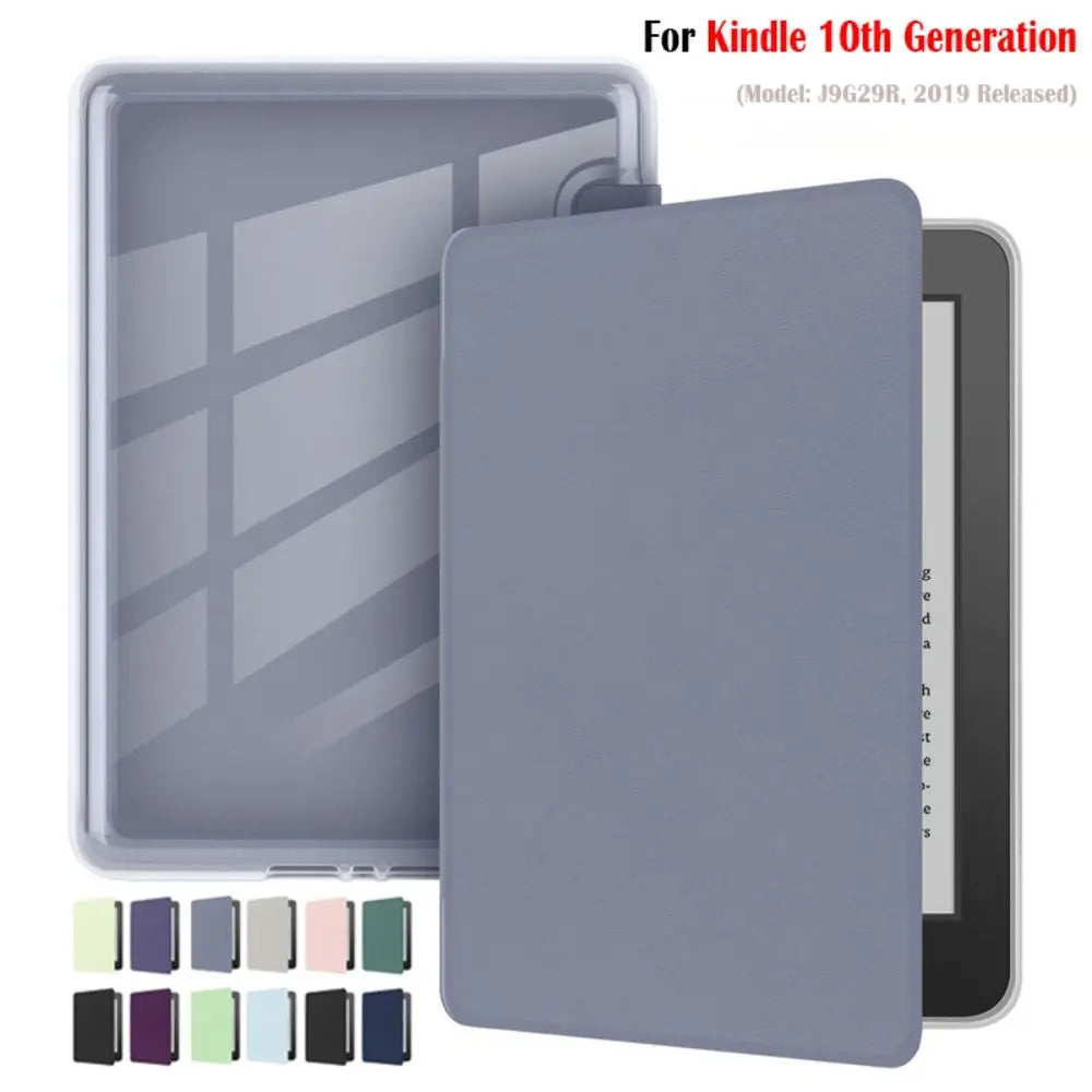 For Kindle 10th Generation 2019 e-Reader Case 6 inch Smart Back Cover J9G29R Acrylic Protective Shell Auto Wake Folio Funda