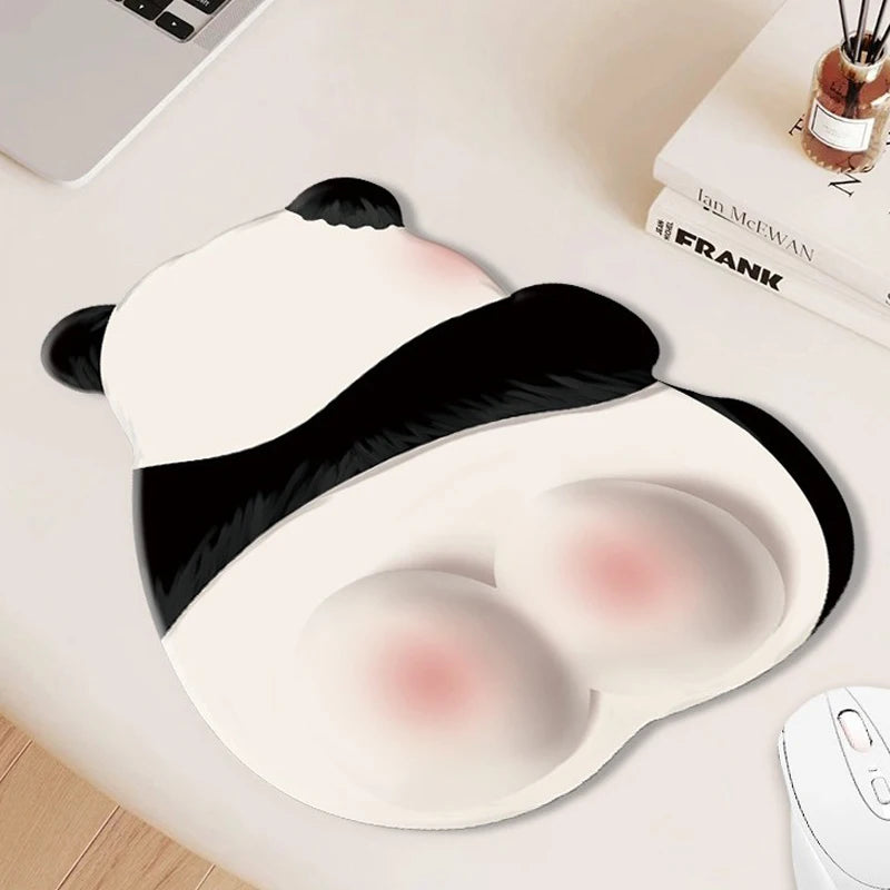 1pcs Mouse Pad Kawaii Pink Panda Mouse Pad Silicone Wrist Mouse Pad Cute Non Slip Computer Office High-End Mouse Pads For Girls