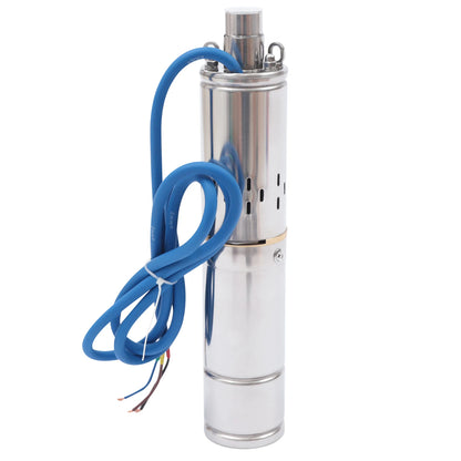 400W Deep Well Submersible Pump Stainless Steel with 1xController for Agricultural Irrigation, Water Tower Filling, etc