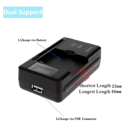 New Car Universal Mobile Battery Charger EU US Plug in LCD Indicator Screen USB Port for Mobile Phone Battery Charger