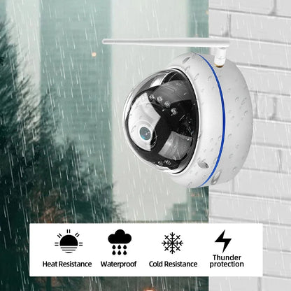 Outdoor Street IP66 Tuya Smart Home IP Camera WIFI Audio Record Waterproof 5MP Wireless CCTV Dome Camera Smart Life APP P2P