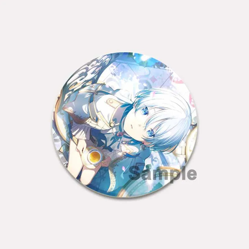 32/44/58mm Project SEKAI Anime Yoisaki Kanade Round Brooch Tinplate Badge for Clothes Backpack Jewelry Accessorie Hat Gifts