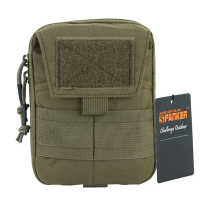 EXCELLENT ELITE SPANKER Tactical  EDC Pouch Molle Multifunctional Pouch Double Zipper Waist Pack Magic Tape Tool Bags