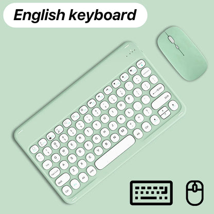 Bluetooth Keyboard Mouse for Tablet Phone Laptop for iPad Keyboard Spanish Portuguese Russian Hebrew Arabic French Keyboard