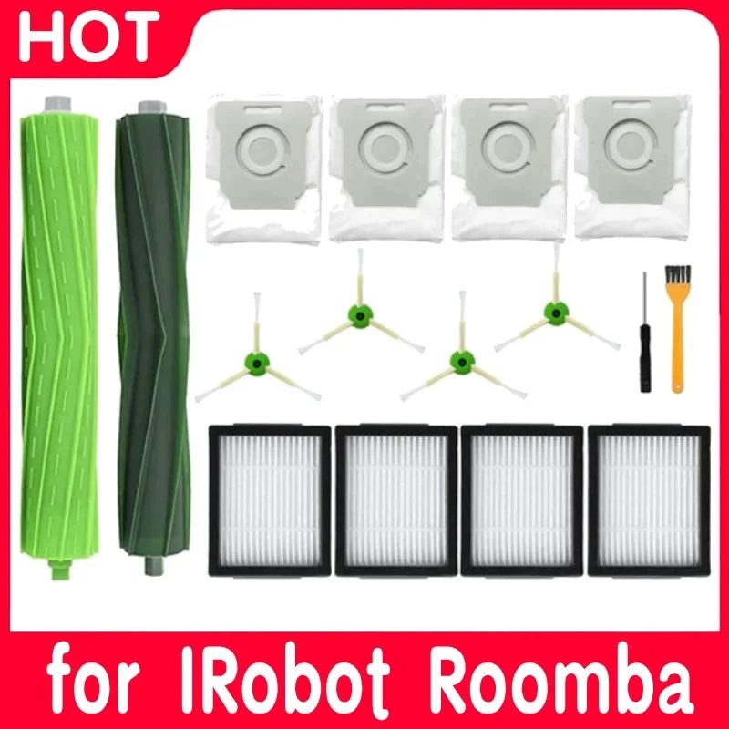 Hepa Filter Brush Roll for iRobot Roomba I7 E5 E6 I3 Series Robot Vacuum Cleaner Accessories Hepa Filter Side Brush Mop Cloths