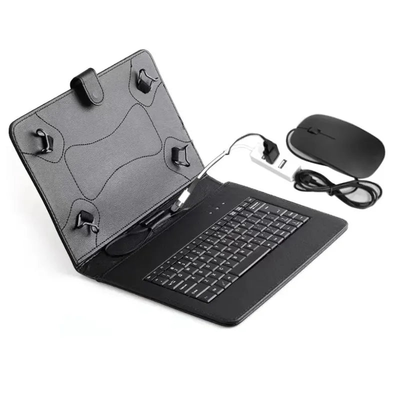 New Universal Case Keyboard For Tablet Russian Spanish Arabic Hebrew AZERTY Keyboard Micro USB OTG Cablet