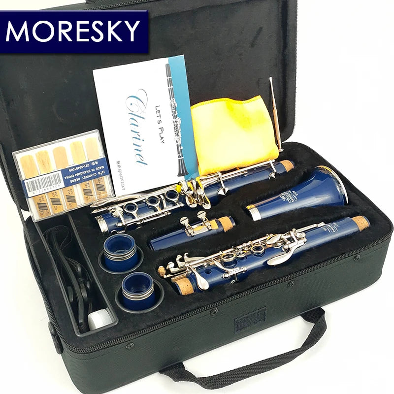 MORESKY Bb Clarinet 17 Key Sib Klarnet /ABS Body Material Clarinette