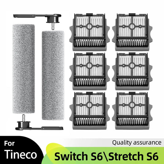 Fit  For Tineco Floor One Switch S6\Stretch S6 Parts Wet Dry Vacuum Cleaner Consumable Roller Brush HEPA Filter Accessories