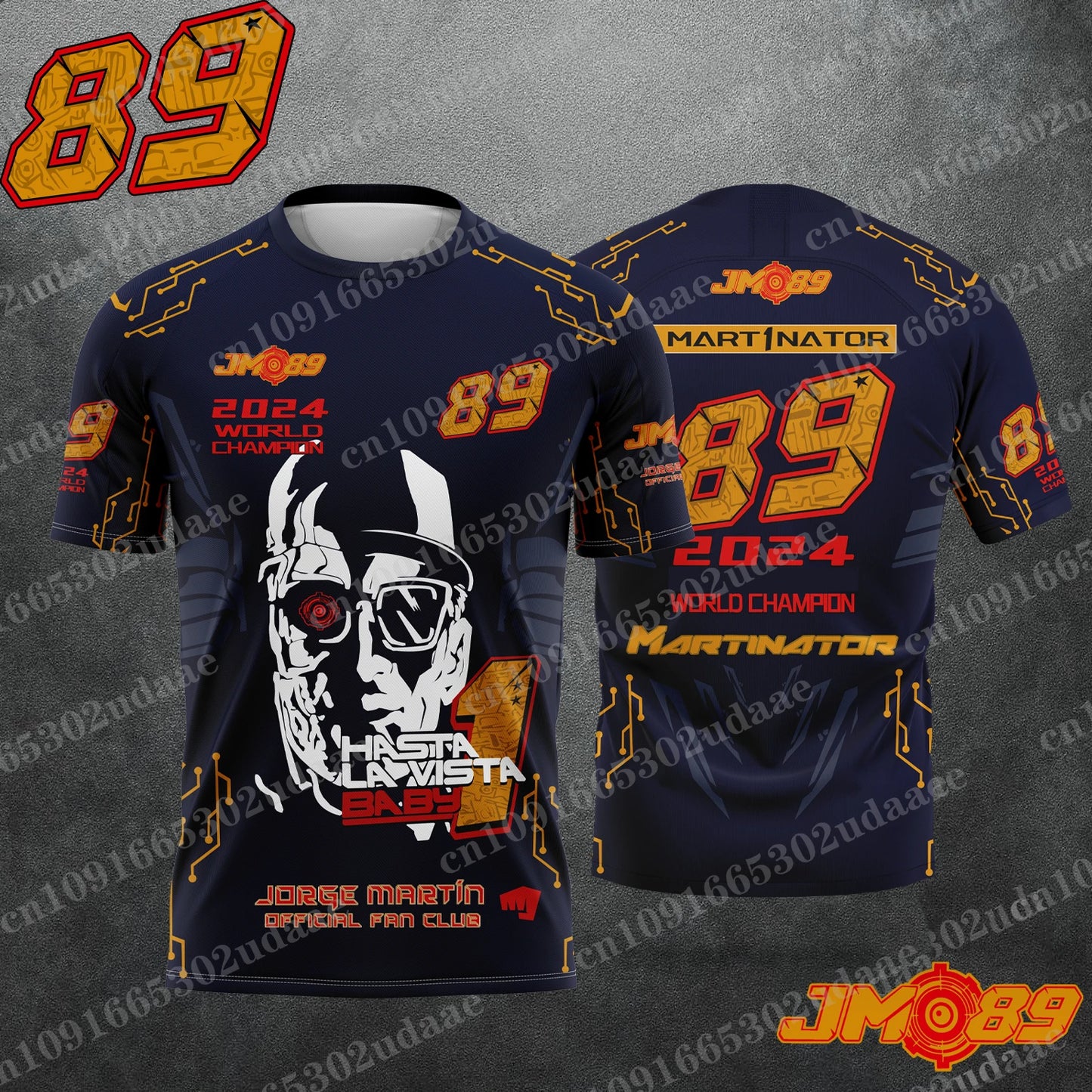 2024 New Motorcycle Race 89 Driver Jorge Martin Fan Men's Summer Sports and Leisure T-shirt