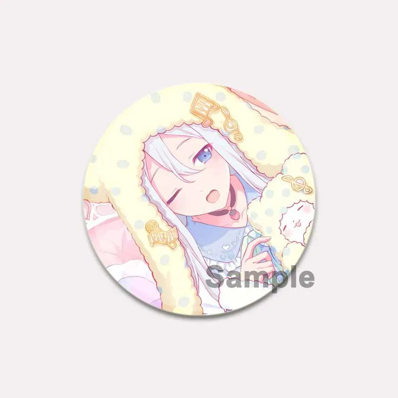 32/44/58mm Project SEKAI Anime Yoisaki Kanade Round Brooch Tinplate Badge for Clothes Backpack Jewelry Accessorie Hat Gifts