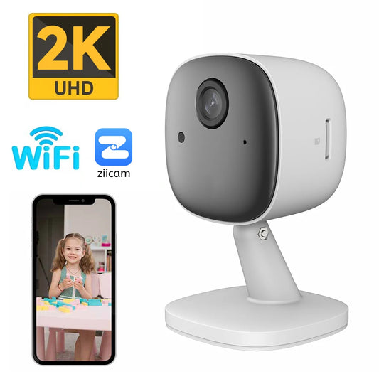 3MP Wifi Camera 2.4 GHz Baby Monitor Indoor, Security Camera 2-Way Audio, Infrared Night Vision with Ziicam App