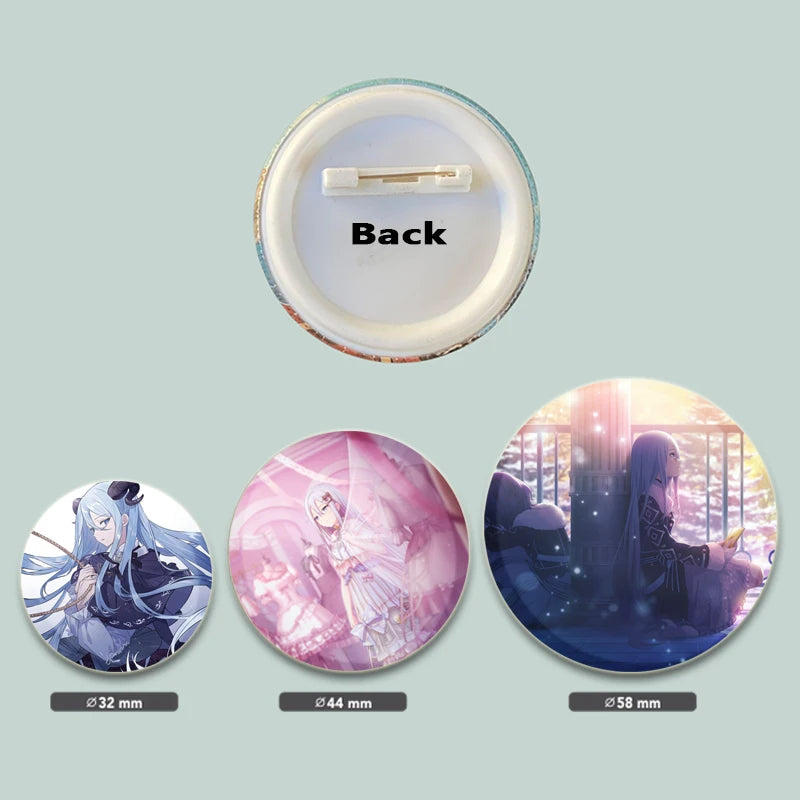 32/44/58mm Project SEKAI Anime Yoisaki Kanade Round Brooch Tinplate Badge for Clothes Backpack Jewelry Accessorie Hat Gifts