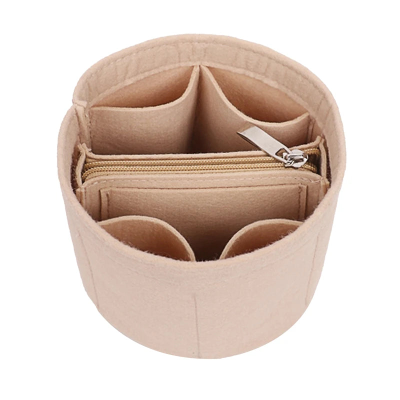 Make up Bag for Women Simple Ladies Bucket Felt Convenient Portable Leisure High-capacity Handbag Storage Cosmetic Bag