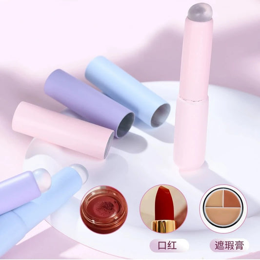 Upgrade Silicone Lip Brush With Cover Angled Concealer Brushes Lip Balm Lip Gloss Round Head Concealer Brushes Make Up Brushes