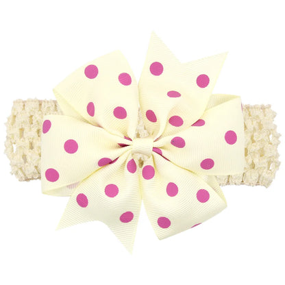 baby girl headband Infant hair accessories band bows Headwear Dot Newborn Children Gift Toddlers Ribbon newborn cloth Bowknot