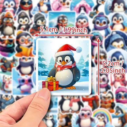 10/30/50PCS Cute Penguin PVC Sticker Aesthetic DIY Children's Decoration Scrapbooking Japan Stationery School Supplies for Kids