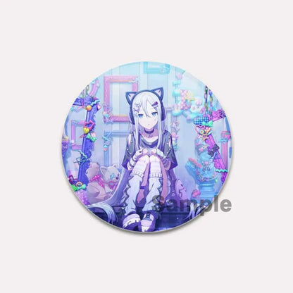 32/44/58mm Project SEKAI Anime Yoisaki Kanade Round Brooch Tinplate Badge for Clothes Backpack Jewelry Accessorie Hat Gifts