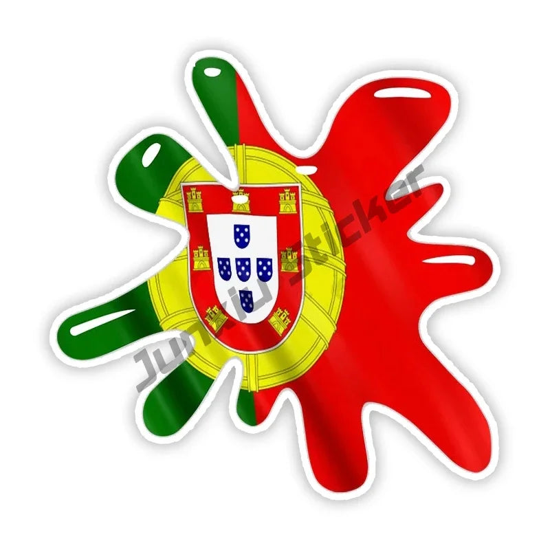 Creative Portugal Stickers Portugal Flag Map Styling Decal Sticker PORTUGAL COUNTRY CODE Accessories Glue Sticker KK13cm