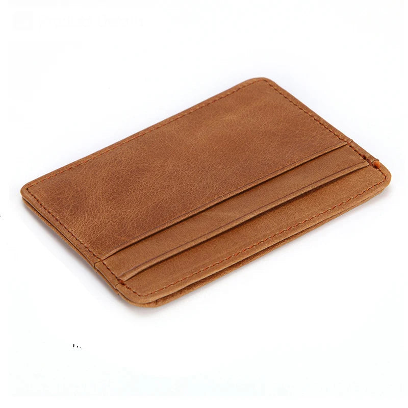 Super Slim Soft Sheepskin Genuine Leather Card Holder Mini Credit Card Wallet Men Thin Card Case Small Purse Business Cardholder