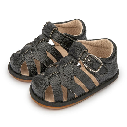 Newborn Baby Boys Girls Summer Sandals Infant Shoes Rubber Soft Sole Non-Slip Toddler First Walker Baby Crib Shoes