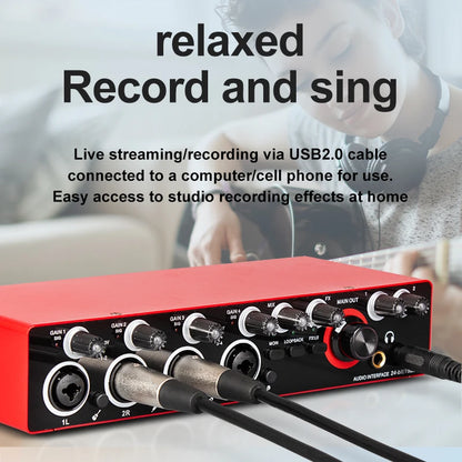 Professional 4-channel recording interface with 192kHz/24-bit quality, designed for music lovers and podcasters who want to