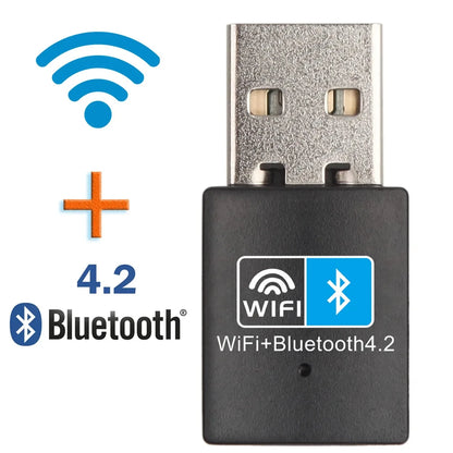 2.4G WiFi Network card 150Mbps USB WiFi Bluetooth Adapter 2in1 Dongle Wireless Wlan Receiver Driver Free For PC Laptop WIN 8/10