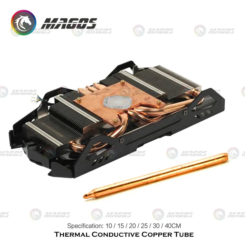 Laptop GPU Cooler Heatpipe Heat Pipe Heatsink Notebook GPU RAM Cooling Flat / Round Copper Tube 8*3mm OD6mm 100mm-400mm