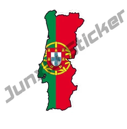 Creative Portugal Stickers Portugal Flag Map Styling Decal Sticker PORTUGAL COUNTRY CODE Accessories Glue Sticker KK13cm