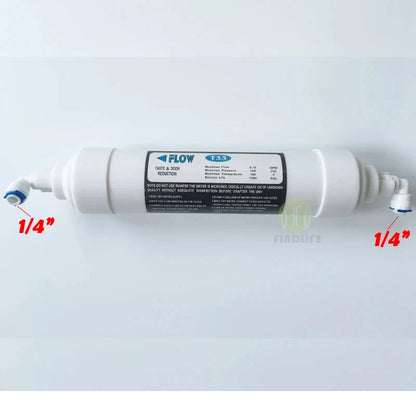 Quick connect 10 Inch T33 with 2pcs fitting Water Purifier INLINE COCONUT Carbon Post  WATER FILTER cartridge  REVERSE OSMOSIS