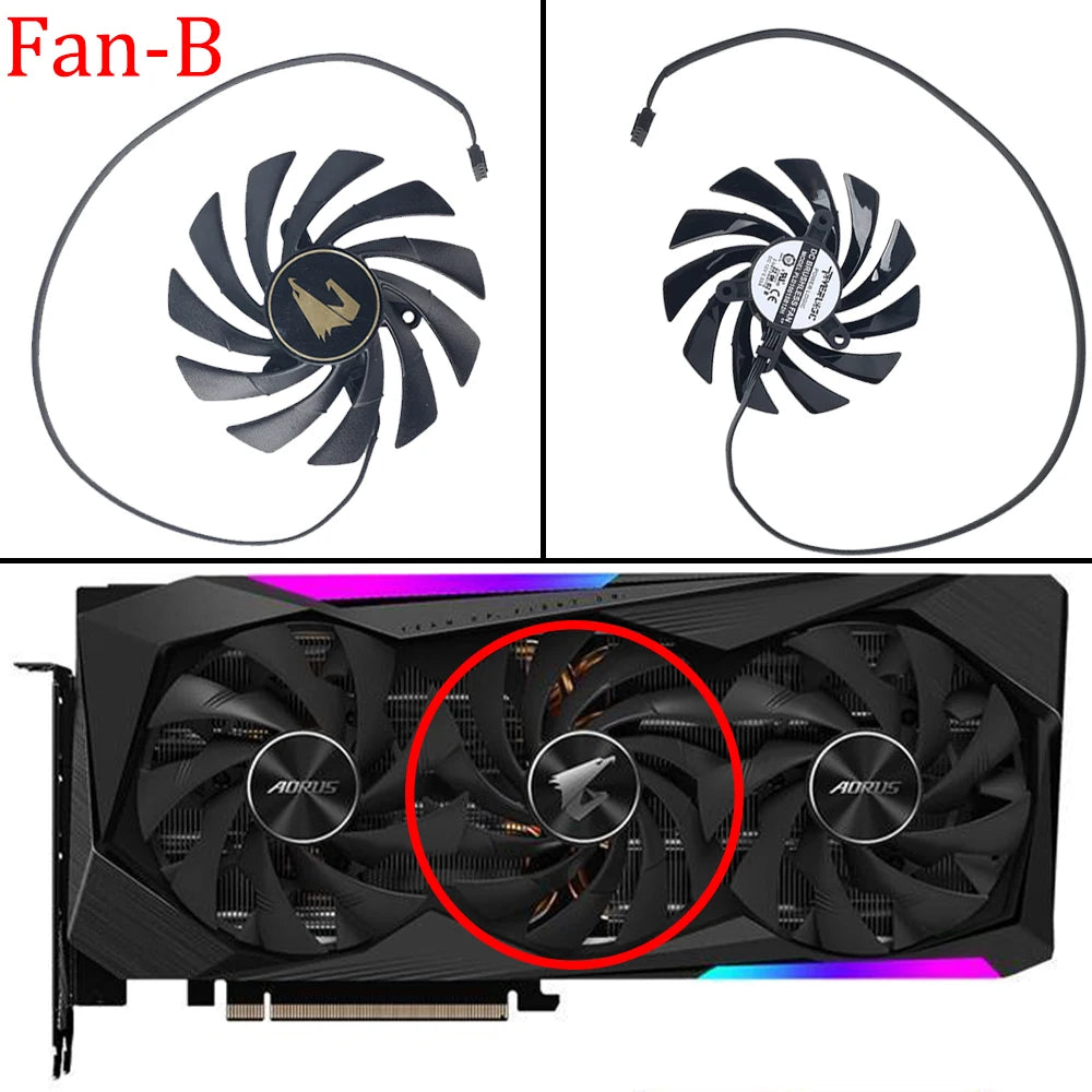 For Gigabyte AORUS GeForce RTX 3060 Ti 3070 MASTER Video Card Fan New Original RTX3060Ti RTX3070 Graphics Card Cooling Fan