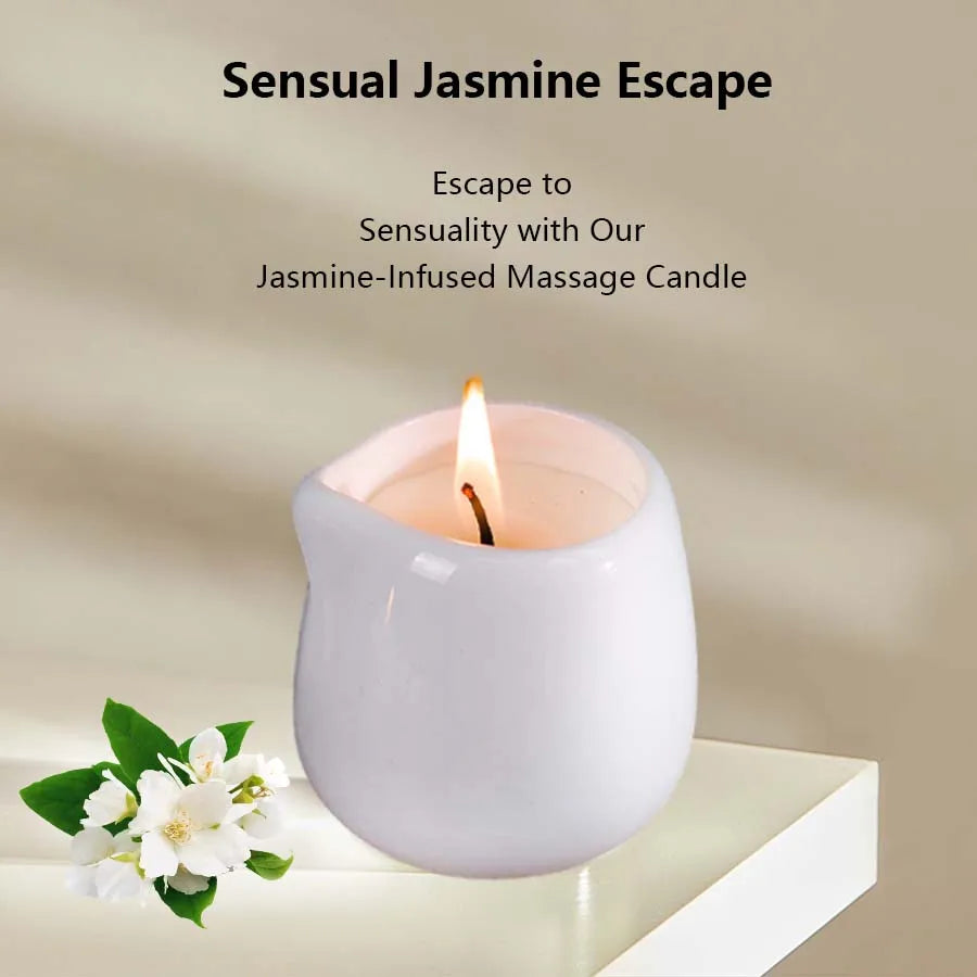 Jasmine Low Temperature Massage Essential Oil Candle Heating Full Body Back SPA Flirtation Romantic home decor valentines